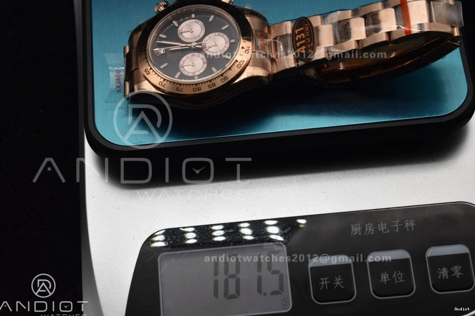 RG on Bracelet Best Dial RG 1:1 Edition QF 116505 Daytona Black SH4130 (Gain Weight) V3 0407